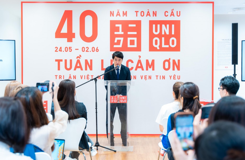 01 -  Ông Nishida Hideki, Tổng Giám đốc UNIQLO Việt Nam phát biểu tại sự kiện