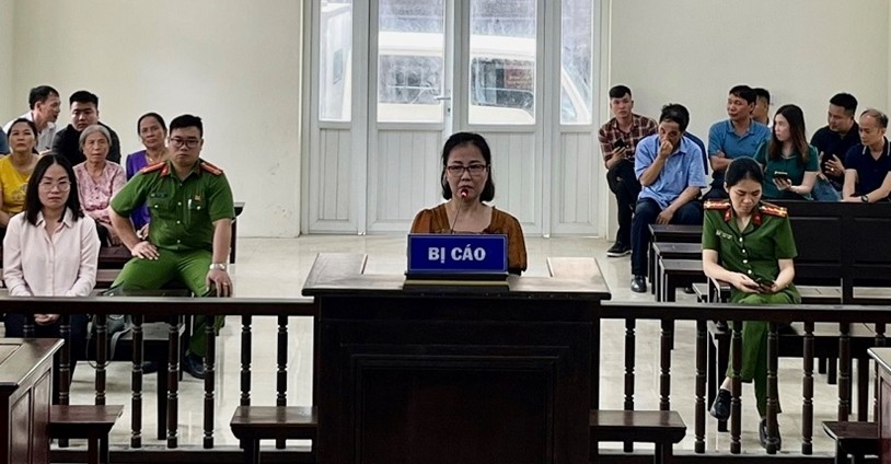 Bị cáo Nguyễn Thị Xuyến tại phiên tòa