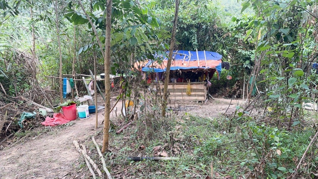Khu vực lán trại được Lương Văn Kỳ lập để mua bán ma túy