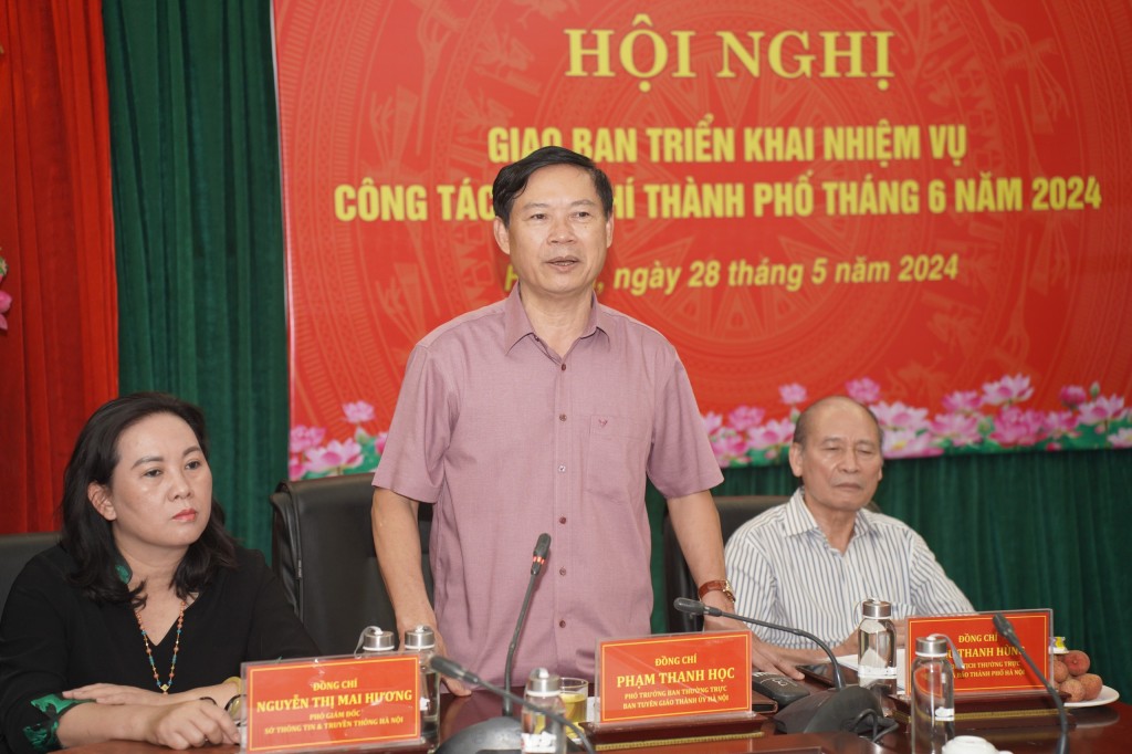 Giao ban công tác báo chí thành phố Hà Nội tháng 6 năm 2024