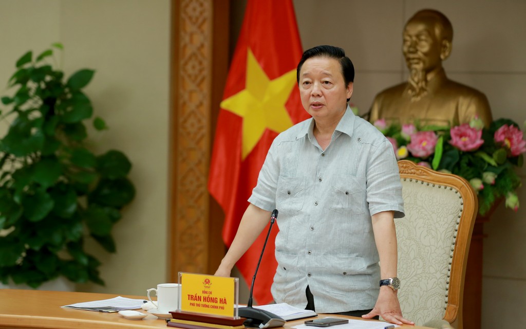Phó Thủ tướng Trần Hồng Hà biểu dương, đánh giá cao tỉnh Đồng Nai đã hoàn thành công tác giải phóng mặt bằng, cũng như tiến độ triển khai các dự án thành phần 2, 3 - Ảnh: VGP/Minh Khôi