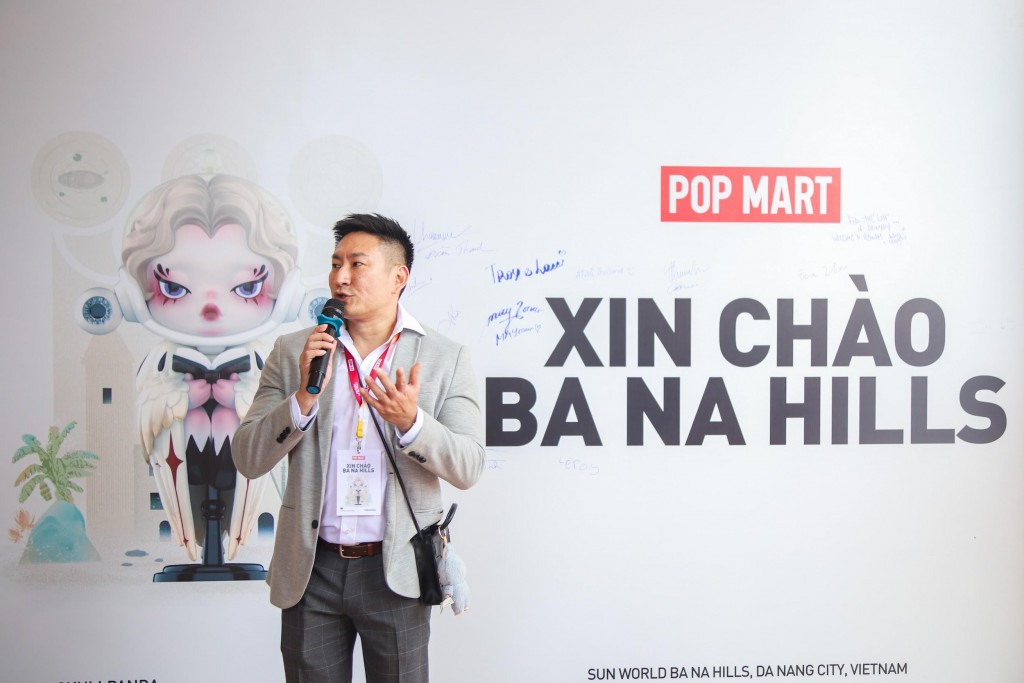Ông Jeremy Lee - Giám đốc phát triển thị trường Đông Nam Á của POP MART phát biểu tại sự kiện