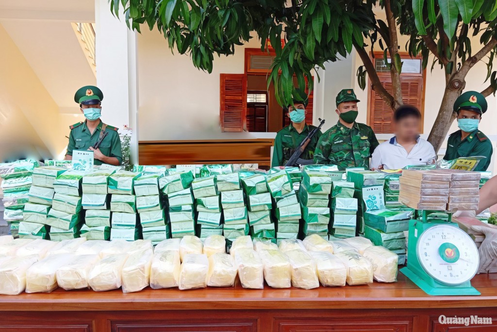 Số ma túy bị thu giữ (Ảnh: Bọ đội Biên Phòng tỉnh Quảng Nam)