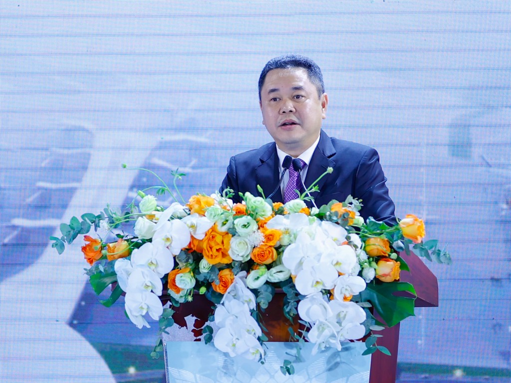Phó Chủ tịch Ủy ban Quản lý vốn Nhàn nước tại doanh nghiệp Nguyễn Ngọc Cảnh phát biểu tại lễ ký kết - Ảnh: VGP/Nhật Bắc