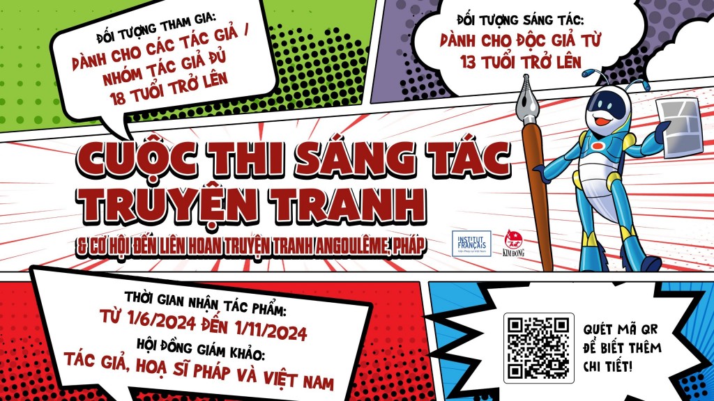 Cuộc thi sáng tác truyện tranh do Viện Pháp tại Việt Nam và Nhà xuất bản Kim Đồng phối hợp tổ chức 