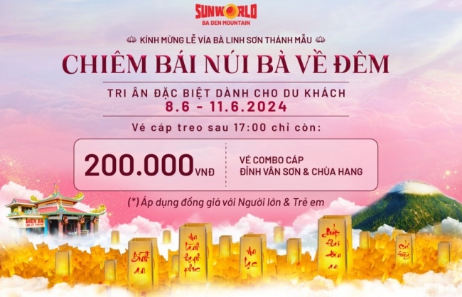 Chỉ 200.000 đồng, du khách có thể đi cáp treo lên núi Bà Đen tham dự Lễ vía Bà