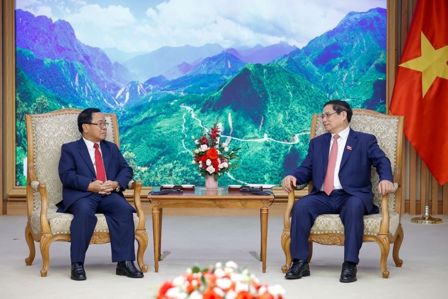 Thủ tướng Phạm Minh Chính đánh giá cao hợp tác giữa Cơ quan Kiểm tra Trung ương, Thanh tra Nhà nước hai nước, với nhiều kết quả tích cực - Ảnh: VGP/Nhật Bắc