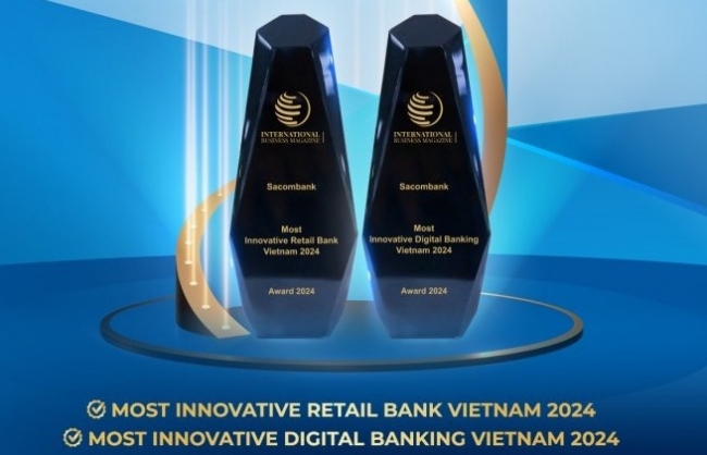 Sacombank nhận 2 giải thưởng về ngân hàng số và bán lẻ sáng tạo