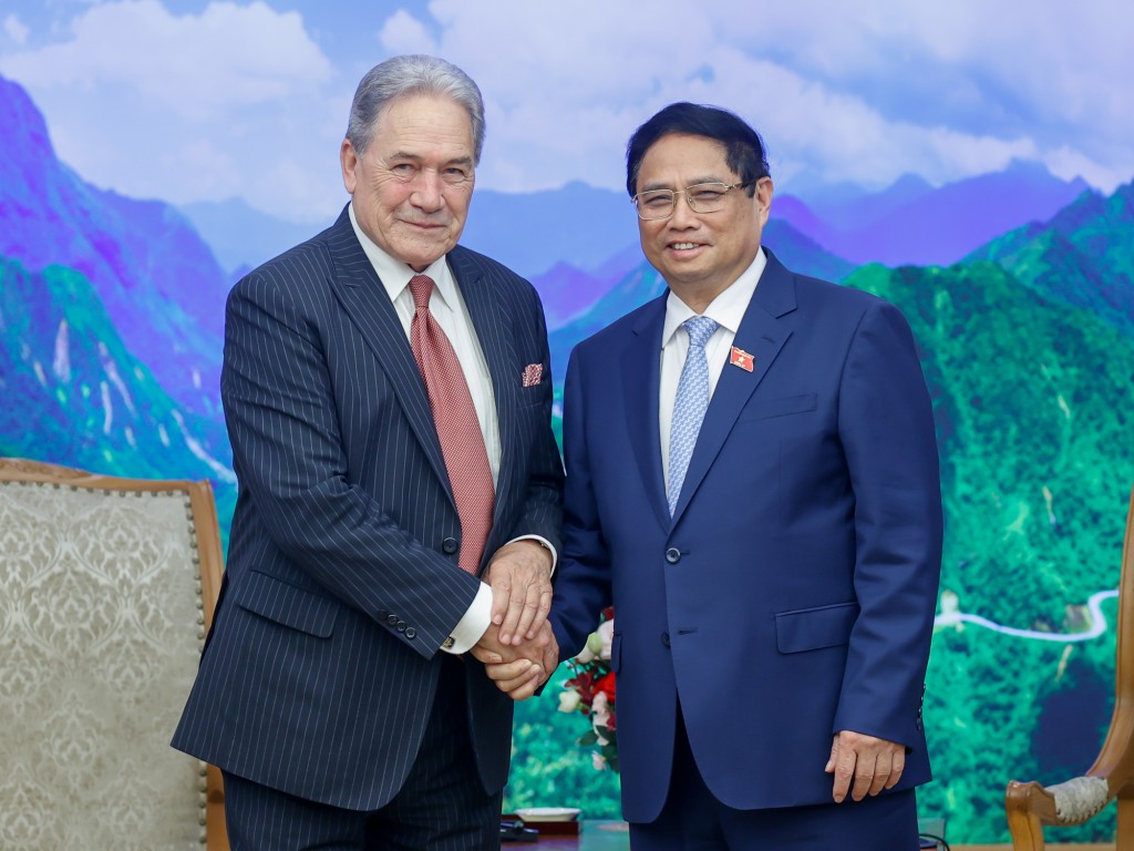 Thủ tướng Phạm Minh Chính tiếp Phó Thủ tướng, Bộ trưởng Ngoại giao New Zealand - Ảnh: VGP/Nhật Bắc