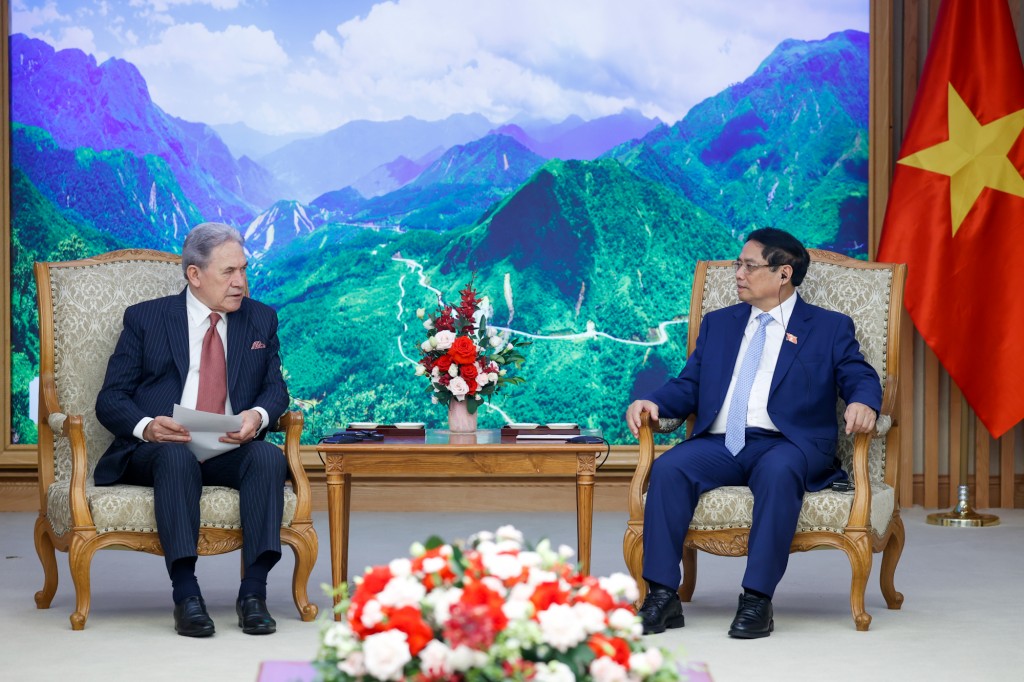 Thủ tướng Phạm Minh Chính nhấn mạnh, bên cạnh tăng cường và mở rộng hợp tác trong những lĩnh vực truyền thống, hai nước cần đẩy mạnh hợp tác trong những lĩnh vực mới - Ảnh: VGP/Nhật Bắc