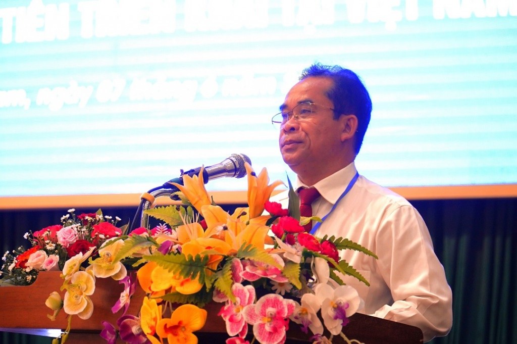 Phó Chủ tịch UBND tỉnh Quảng Nam Trần Anh Tuấn phát biểu tại hội thảo (Ảnh: quangnam.gov.vn)