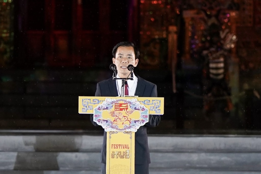 Chủ tịch UBND tỉnh Thừa Thiên Huế Nguyễn Văn Phương phát biểu khai mạc Tuần lễ Festival quốc tế Huế 2024