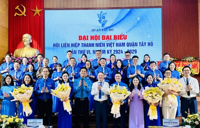 Anh Đinh Ngọc Thanh tái cử Chủ tịch Hội Liên hiệp Thanh niên quận Tây Hồ