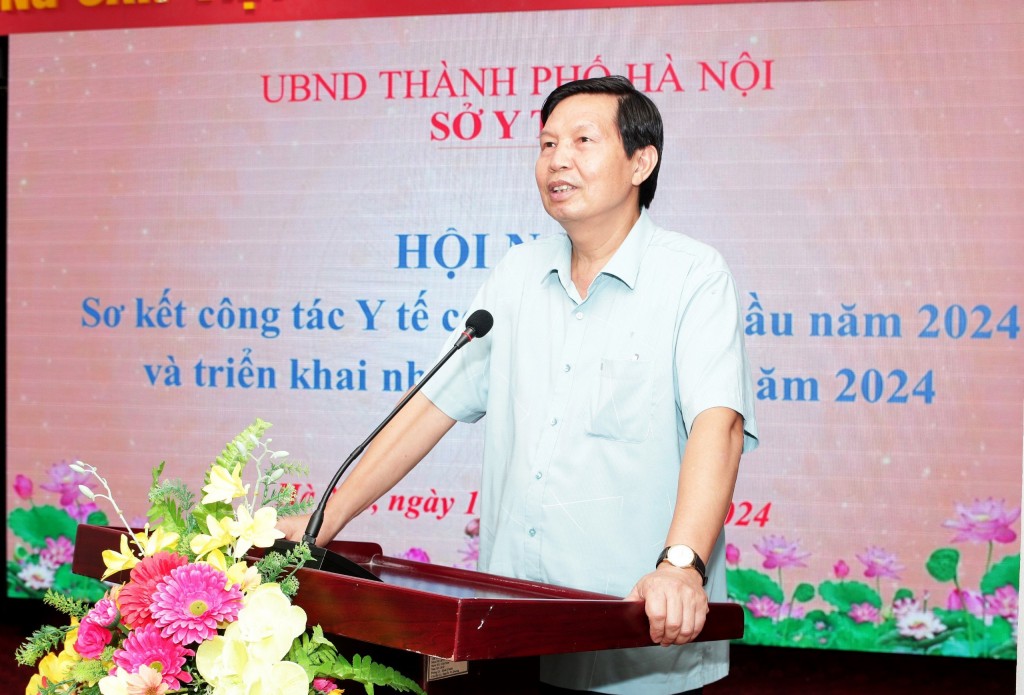 Phó Giám đốc Sở Y tế Trần Văn Chung phát biểu tại Hội nghị