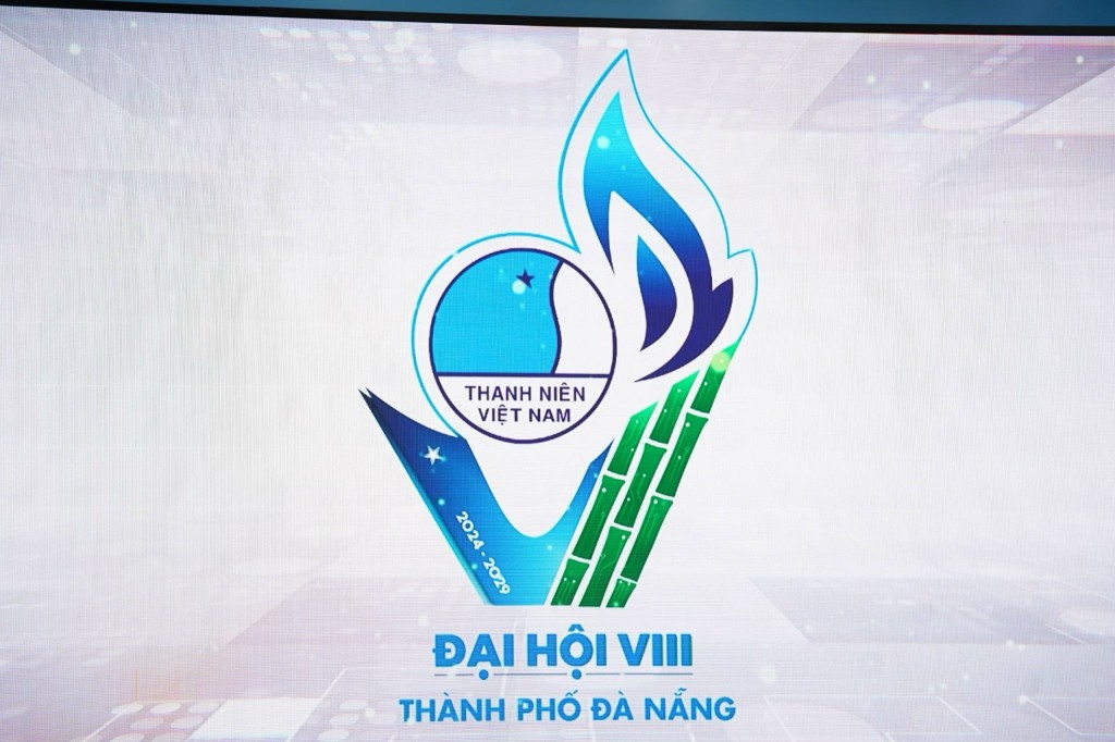 Biểu trưng Đại hội Đại biểu Hội Liên hiệp Thanh niên Việt Nam TP Đà Nẵng lần thứ VIII (Ảnh Đ.Minh)