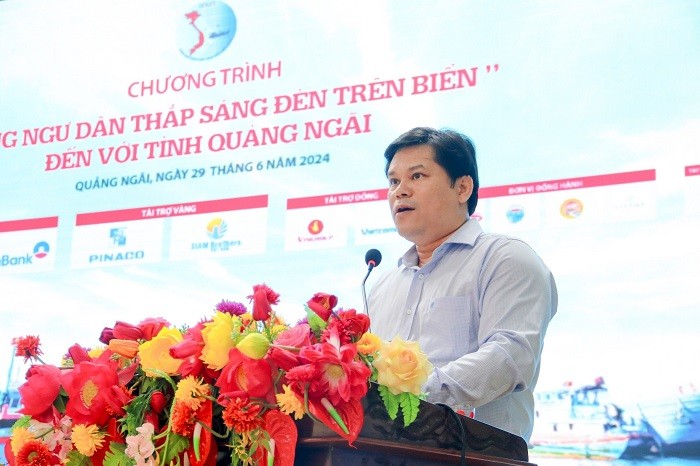 Phó Chủ tịch UBND tỉnh Quảng Ngãi Trần Phước Hiền phát biểu tại chương trình (Ảnh: quangngai.gov.vn)