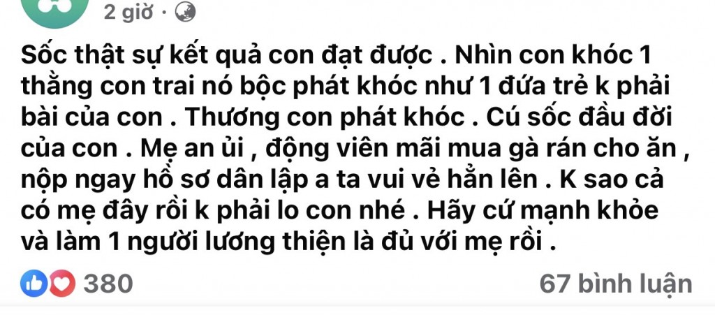 Không ít phụ huynh lo lắng về số điểm đã có của con em mình