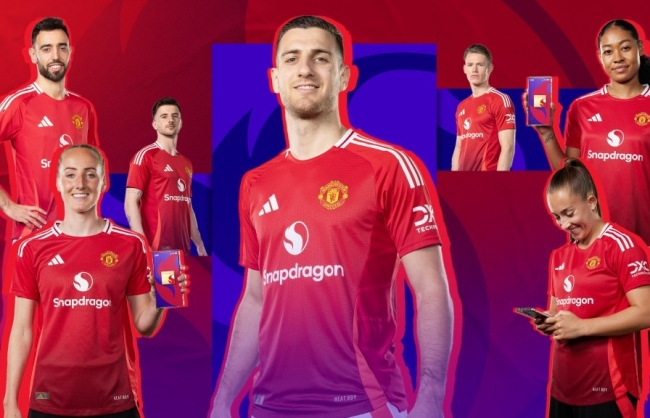 Snapdragon xuất hiện trên áo thi đấu của Manchester United