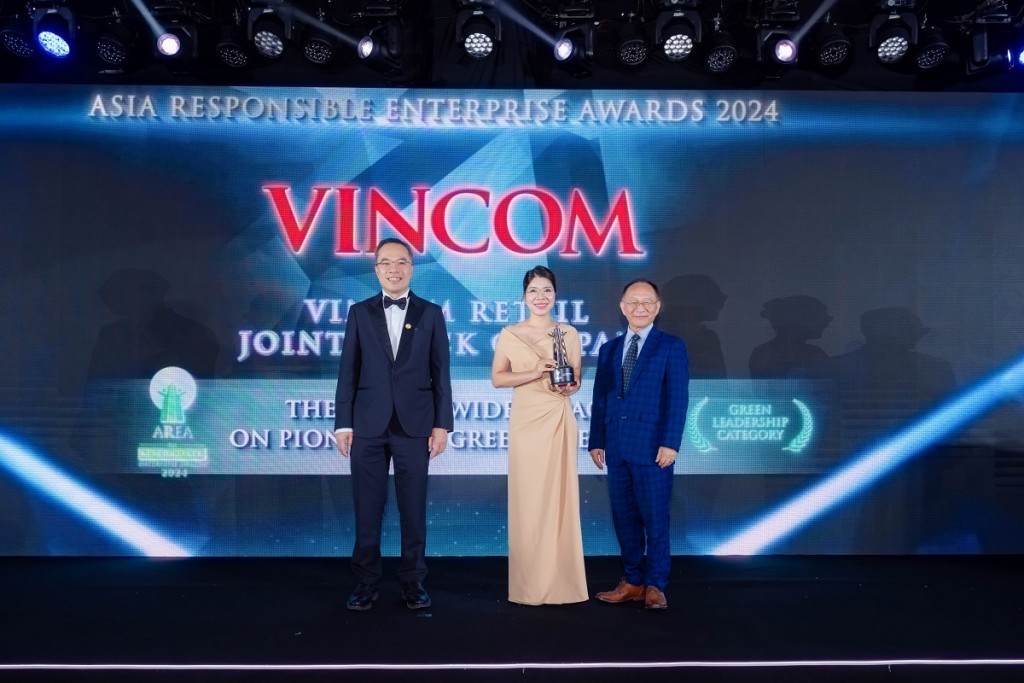 Vincom Retail nhận giải thưởng Green Leadership tại TP HCM ngày 28/6/2024
