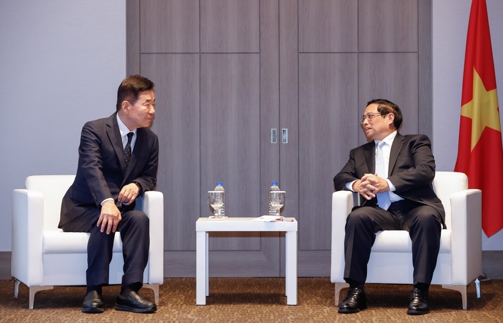 Thủ tướng Phạm Minh Chính tiếp Chủ tịch Hiệp hội Nghiên cứu đổi mới sáng tạo toàn cầu Hàn Quốc