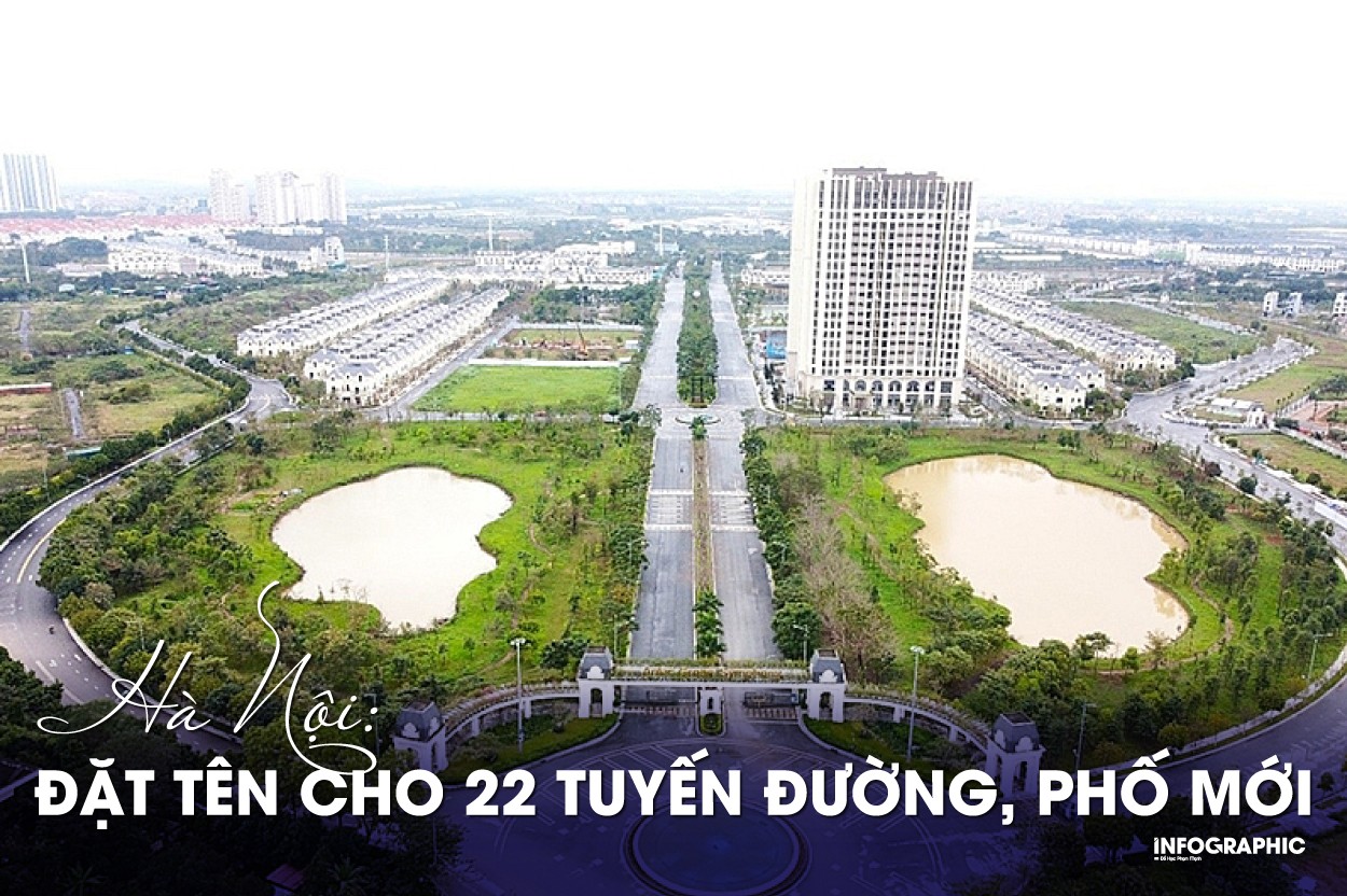 Hà Nội đặt tên cho 22 tuyến đường, phố mới