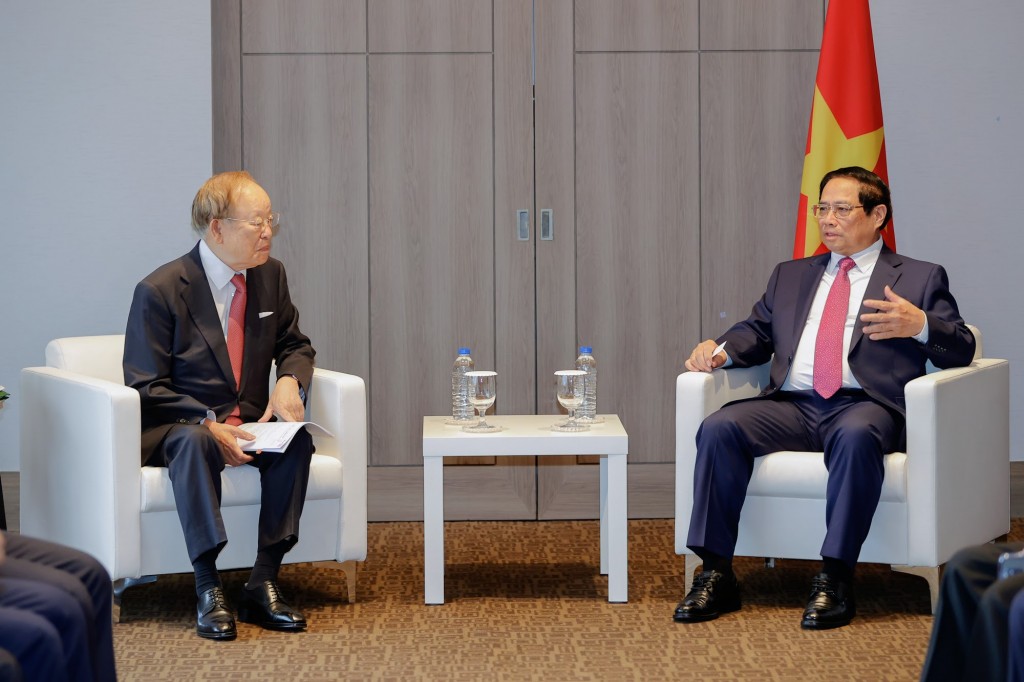 Thủ tướng đề nghị CJ tiếp tục mở rộng đầu tư nhiều hơn, chất lượng hơn, coi Việt Nam là thị trường chiến lược, cùng thành công với Việt Nam - Ảnh: VGP/Nhật Bắc