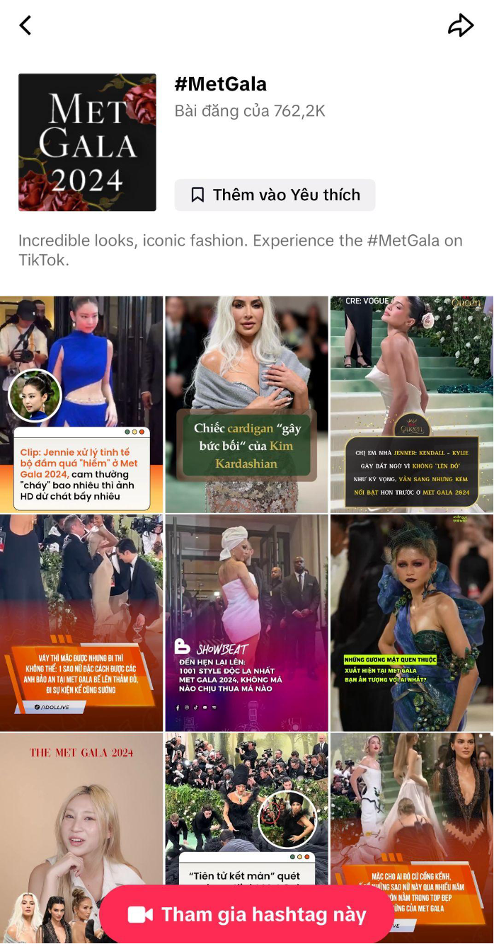 Hashtag challenge ấn tượng - Met Gala