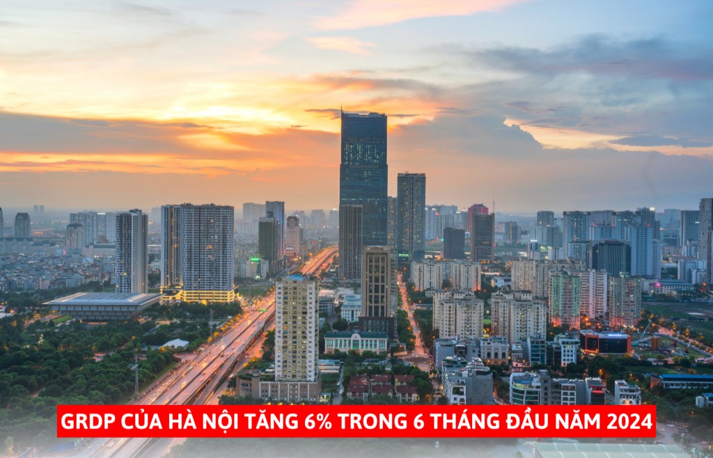 6 tháng đầu năm 2024, GRDP của Hà Nội tăng 6%