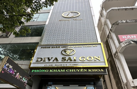 Phòng khám thẩm mỹ Diva Sài Gòn có hành vi trốn tránh trách nhiệm về sự cố khách hàng bị sốc phản vệ sau khi phẫu thuật thẩm mỹ vùng kín (ảnh: Sở Y tế)