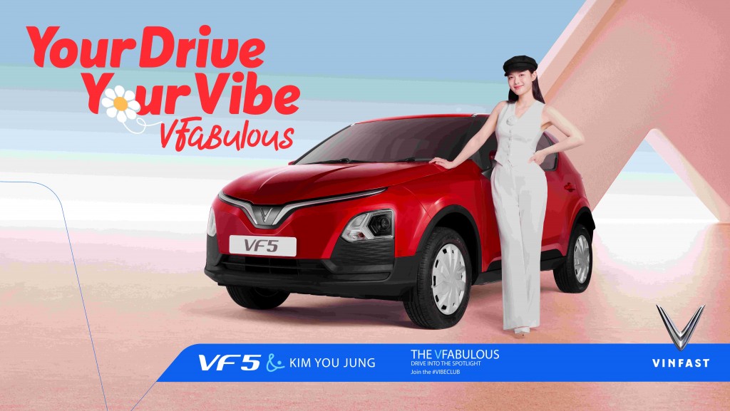 Kim You Jung là đại sứ thương hiệu của xe điện VinFast VF 5 tại Indonesia