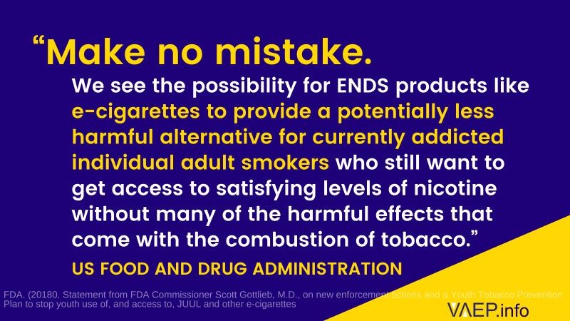 Cục Quản lý thực phẩm và dược phẩm Hoa Kỳ (FDA) công bố về tiềm năng giảm tác hại của thuốc lá điện tử