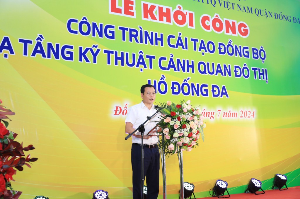 Khởi công công trình cải tạo cảnh quan đô thị hồ Đống Đa