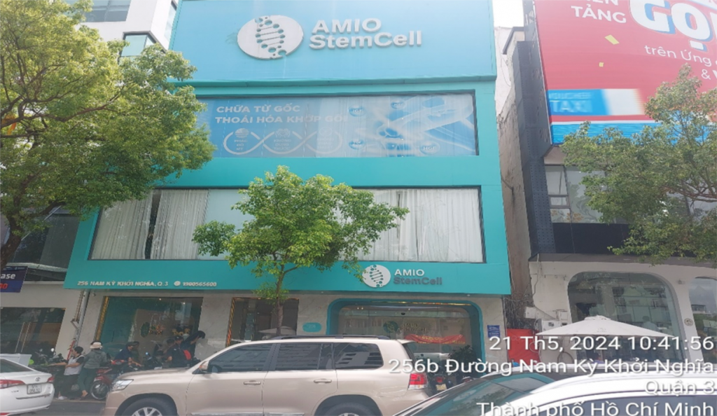 Phòng khám Amino StemCel có địa chỉ tại số 256B Nam Kỳ Khởi Nghĩa, phường Võ Thị Sáu, Quận 3