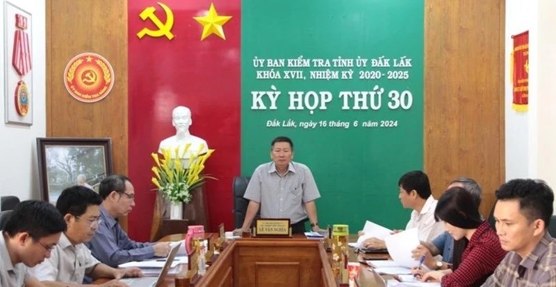 Quang cảnh kỳ họp lần thứ 30 của Ủy ban Kiểm tra Tỉnh ủy Đắk Lắk. (Ảnh: Duy Tiến)