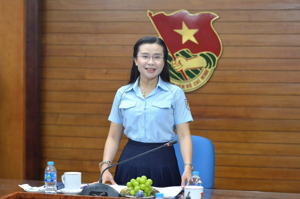 Bí thư Trung ương Đoàn, Chủ tịch Hội đồng Đội Trung ương Nguyễn Phạm Duy Trang phát biểu tại chương trình gặp mặt