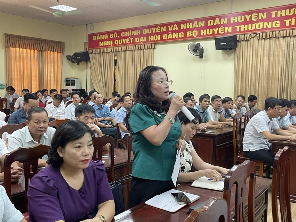 Cử tri Nguyễn Thị Thanh Hoa, xã Duyên Thái nêu kiến nghị