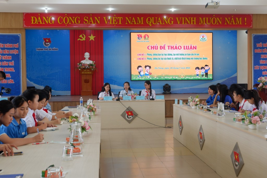 Kỳ họp Hội đồng trẻ em thành phố Đà Nẵng lần thứ XI năm 2024 do Hội đồng đội thành phố tổ chức (Ảnh Đ.Minh)