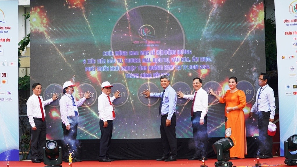 Nghi thức khai mạc Lễ hội đồng hương Quảng Nam tại TP Hồ Chí Minh năm 2024 (Ảnh: quangnam.gov.vn)