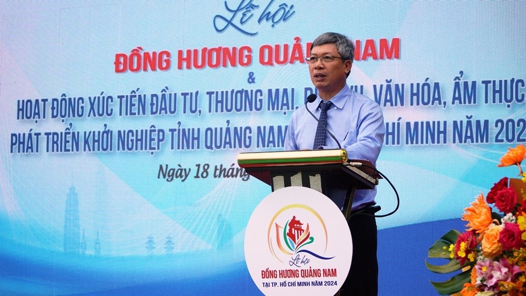 Phó Chủ tịch UBND tỉnh Quảng Nam Hồ Quang Bửu phát biểu tại buổi lễ (Ảnh: quangnam.gov.vn)