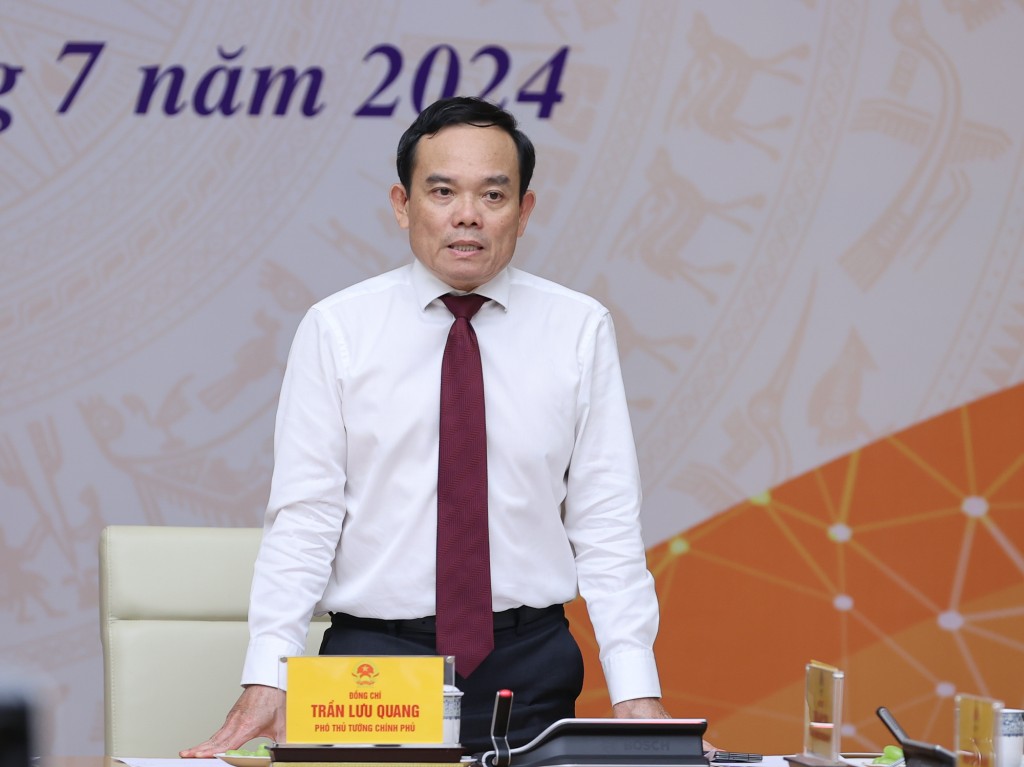 Phó Thủ tướng Trần Lưu Quang phát biểu tại hội nghị - Ảnh: VGP/Nhật Bắc