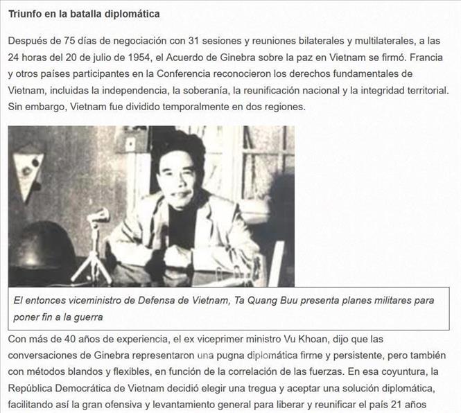 Truyền thông Argentina đánh giá cao ý nghĩa của Hiệp định Geneva năm 1954