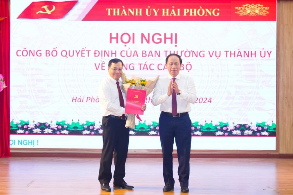 Ban Thường vụ Thành ủy Hải Phòng công bố quyết định điều động, bổ nhiệm cán bộ