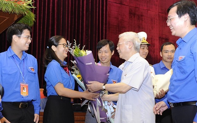 Tổng Bí thư Nguyễn Phú Trọng với thanh niên