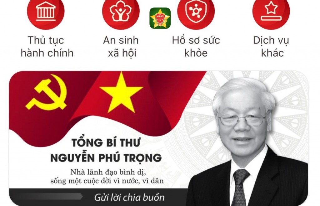 Người dân có thể chia sẻ ký ức về Tổng Bí thư Nguyễn Phú Trọng trên VNeID