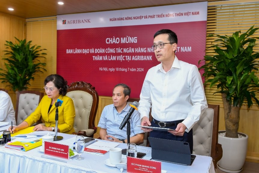 Phó Thống đốc NHNN Phạm Quang Dũng phát biểu tại buổi làm việc