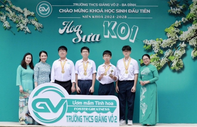 Những tấm huy chương Vàng của học sinh trường THCS Giảng Võ 2