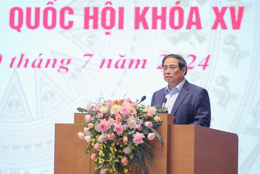 Thủ tướng Phạm Minh Chính phát biểu khai mạc Hội nghị - Ảnh: VGP/Nhật Bắc