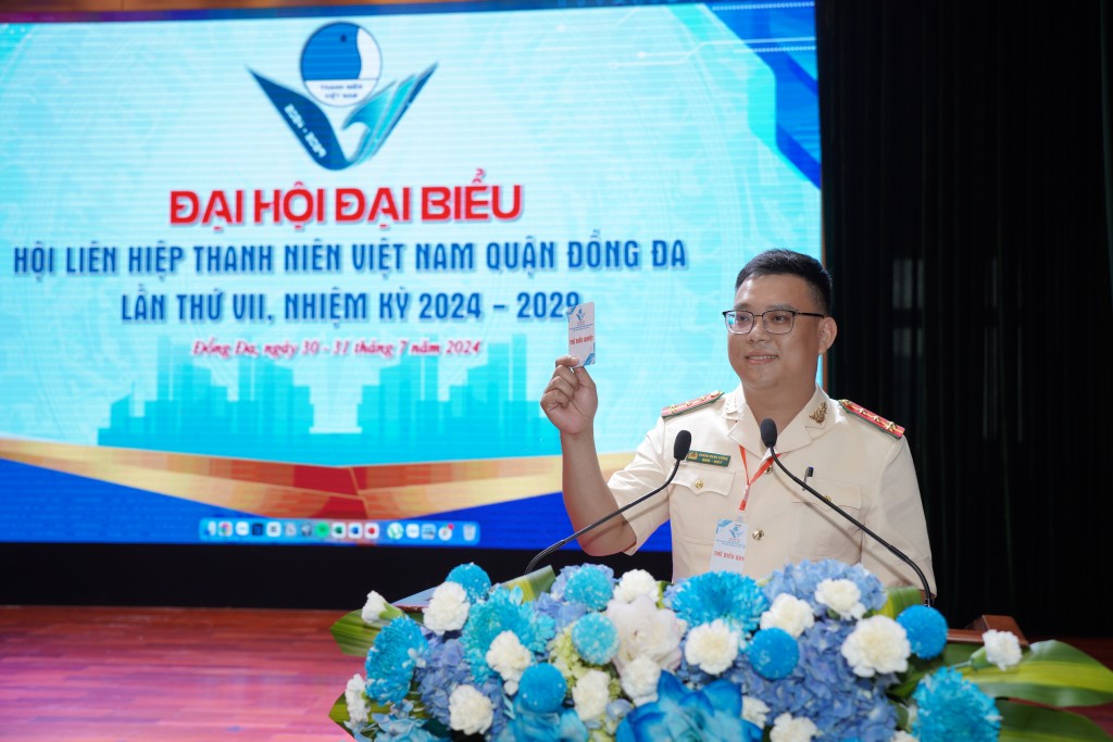 Với 100% đại biểu tán thành, đồng chí Nguyễn Thị Thanh Tâm tiếp tục được tín nhiệm bầu giữ chức Chủ tịch Hội LHTN quận Đống Đa khóa VII, nhiệm kỳ 2024 - 2029.