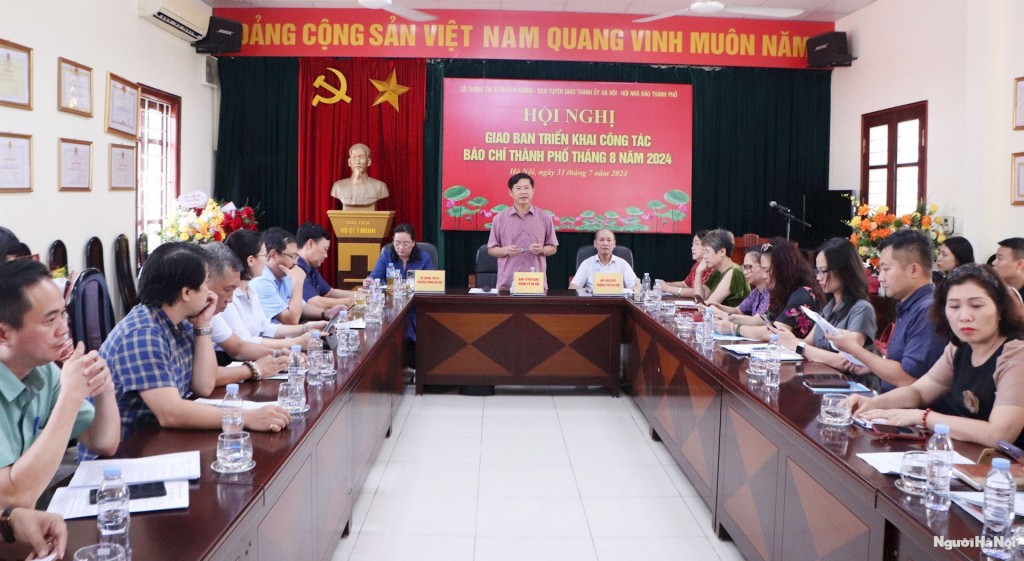 Hội nghị giao ban triển khai nhiệm vụ công tác báo chí tháng 8/2024.