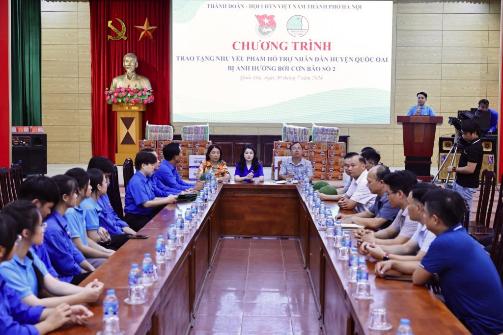 Đoàn công tác của Thành đoàn Hà Nội đến huyện Quốc Oai